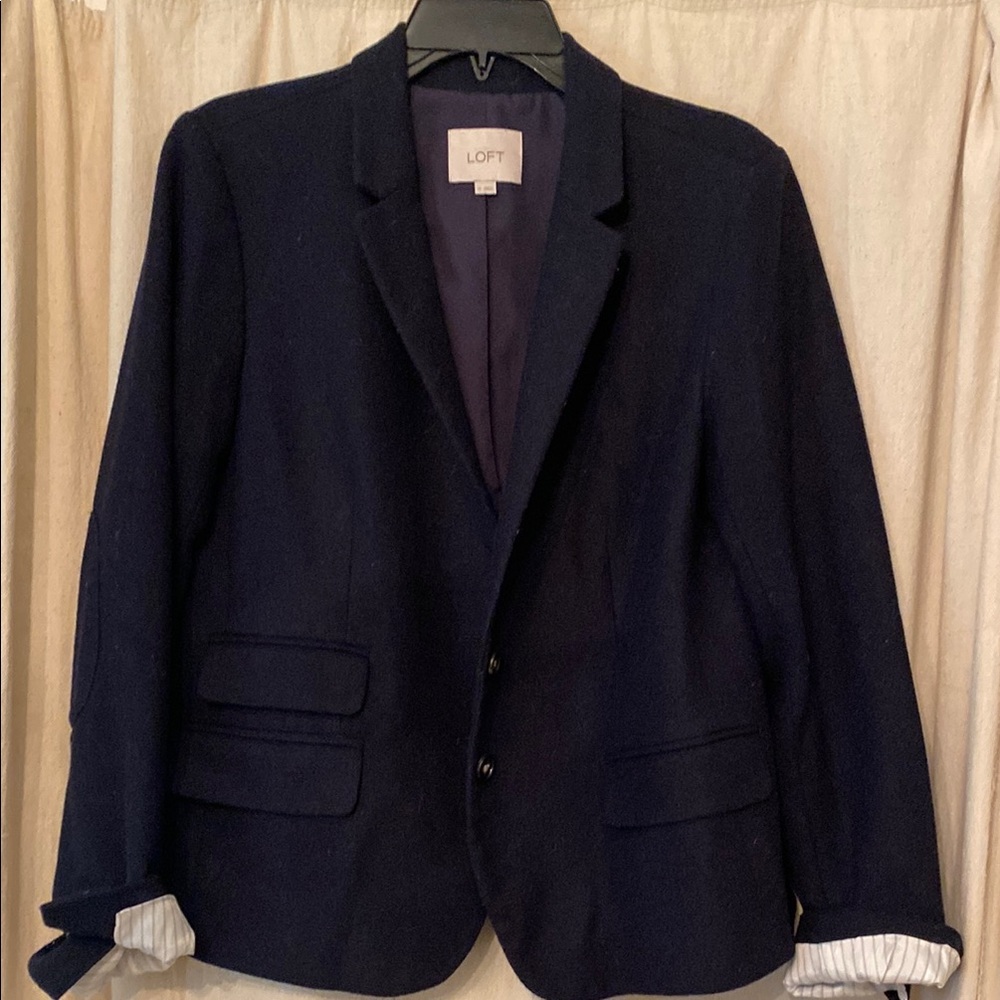 LOFT Blue Sport Coat with Notched Lapel